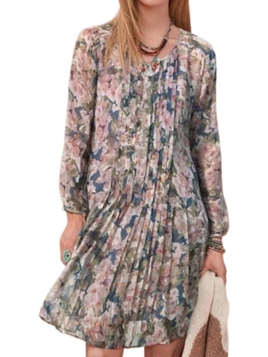 Sundance Dresses & Skirts - NWOT SUNDANCE Pink Floral Province Rose Silk Georgette Drop Waist Dress Sz XL